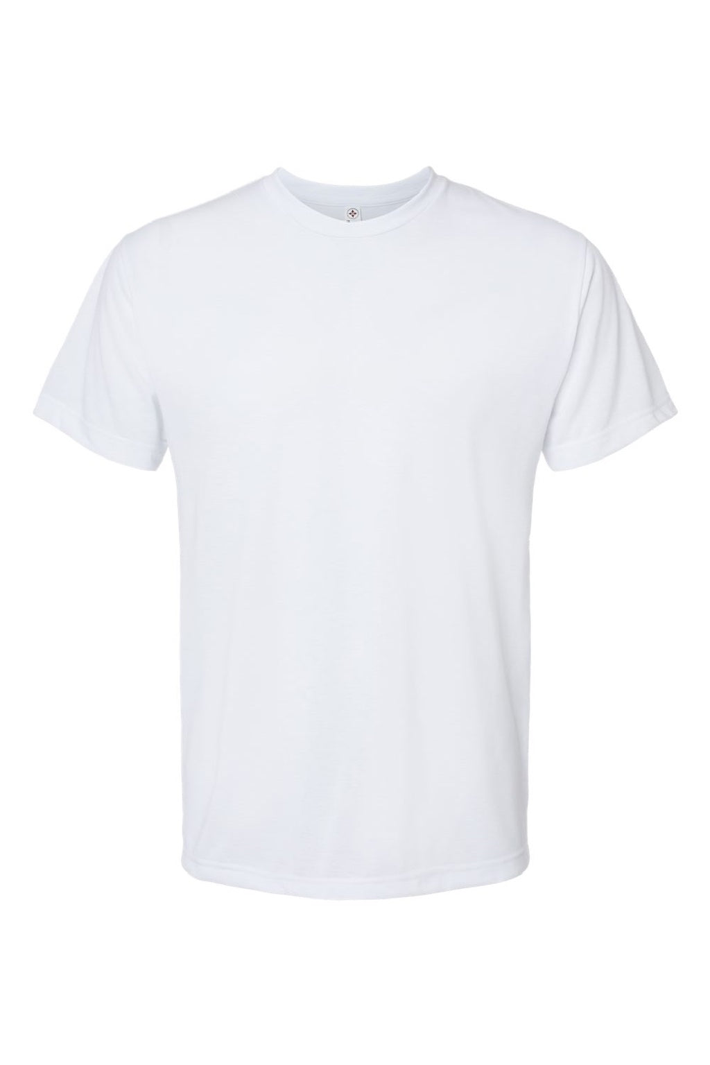 Sublivie 1910 Mens Sublimation Short Sleeve Crewneck T-Shirt White Flat Front