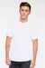 Sublivie 1910 Mens Sublimation Short Sleeve Crewneck T-Shirt White Model Front