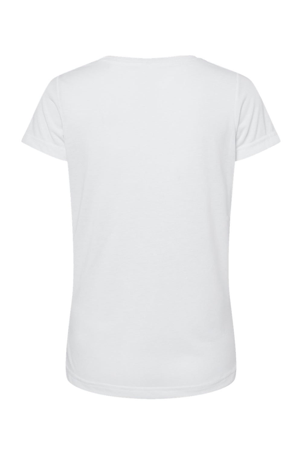 Sublivie 1510 Womens Polyester Sublimation Short Sleeve Crewneck T-Shirt White Flat Back