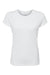 Sublivie 1510 Womens Polyester Sublimation Short Sleeve Crewneck T-Shirt White Flat Front