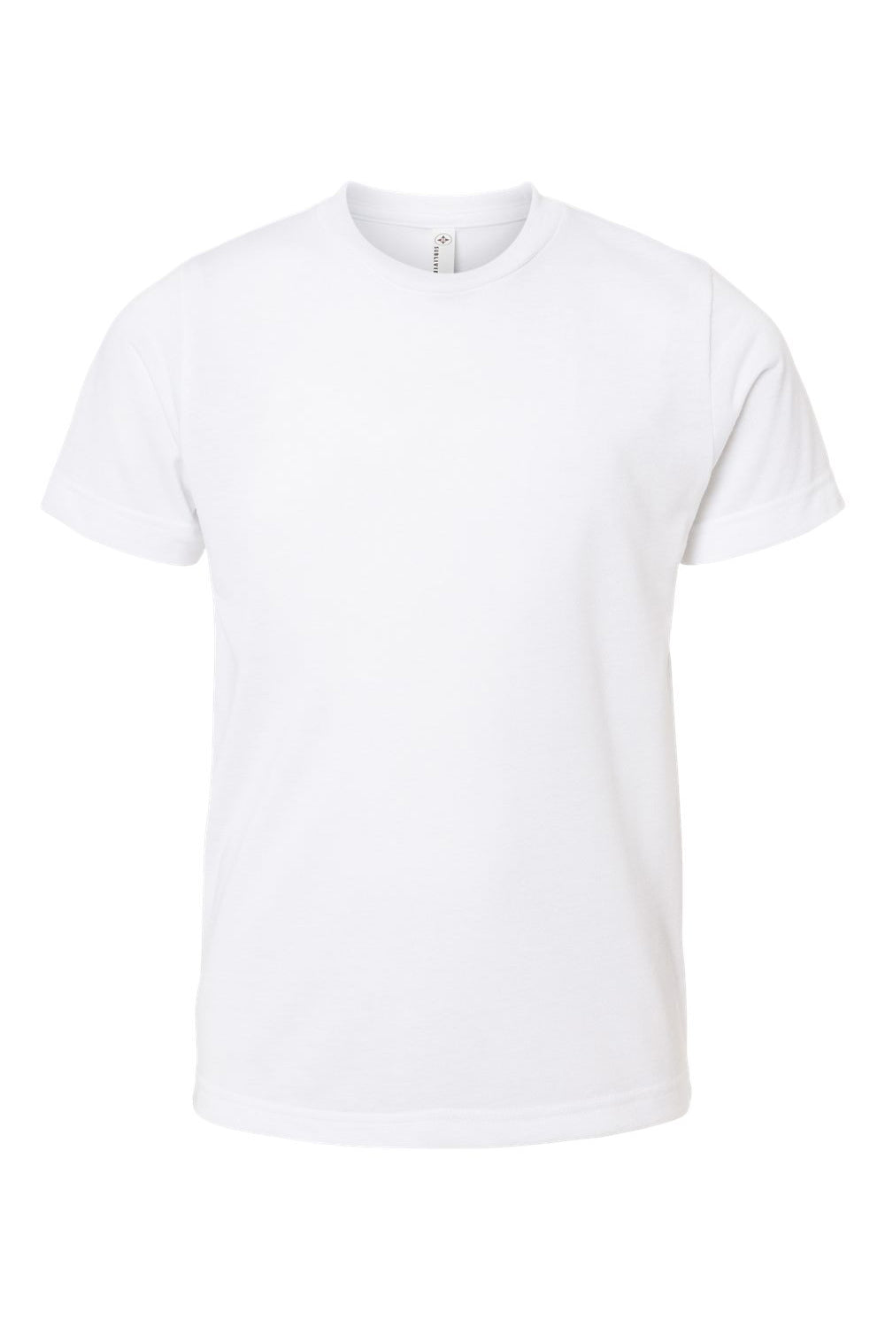 Sublivie 1210 Youth Sublimation Moisture Wicking Short Sleeve Crewneck T-Shirt White Flat Front