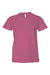 Bella + Canvas 3001Y Youth Jersey Short Sleeve Crewneck T-Shirt Berry Pink Flat Front