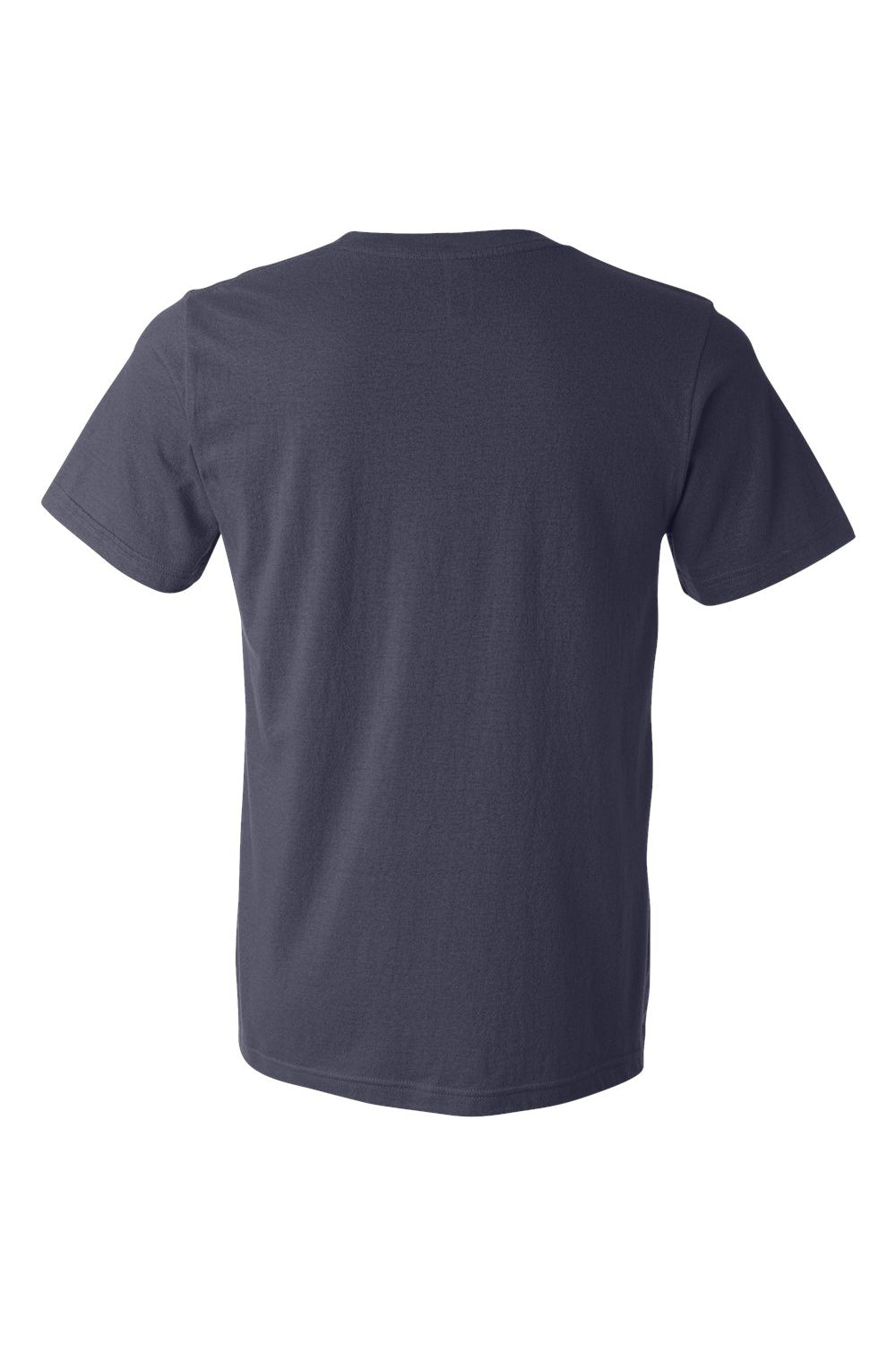 Bella + Canvas 3021 Mens Jersey Short Sleeve Crewneck T-Shirt w/ Pocket Navy Blue Flat Back