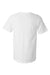 Bella + Canvas 3021 Mens Jersey Short Sleeve Crewneck T-Shirt w/ Pocket White Flat Back