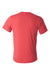 Bella + Canvas BC3415/3415C/3415 Mens Short Sleeve V-Neck T-Shirt Red Flat Back