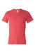 Bella + Canvas BC3415/3415C/3415 Mens Short Sleeve V-Neck T-Shirt Red Flat Front