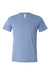Bella + Canvas BC3415/3415C/3415 Mens Short Sleeve V-Neck T-Shirt Blue Flat Front