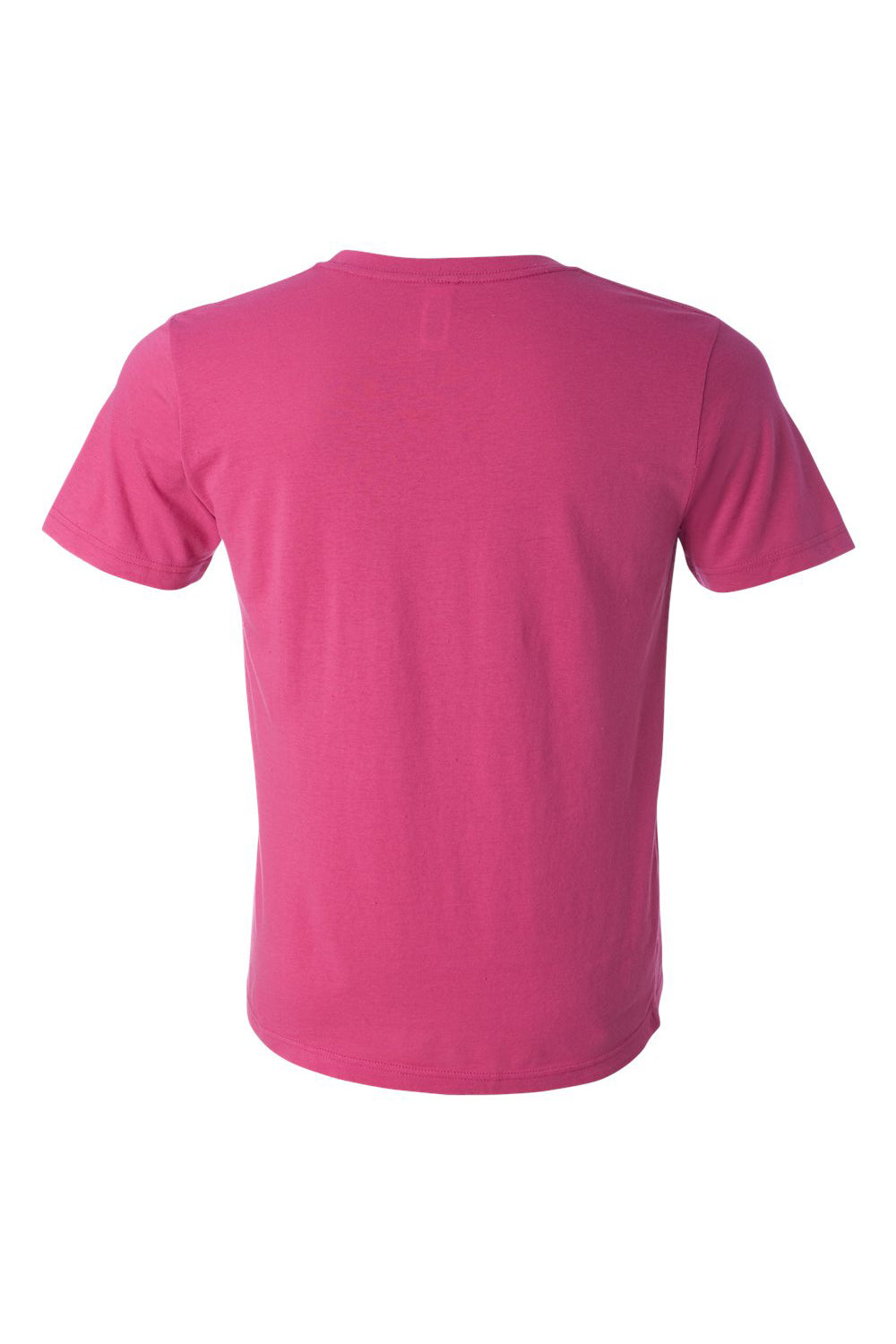 Bella + Canvas BC3650/3650 Mens Short Sleeve Crewneck T-Shirt Berry Pink Flat Back