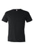 Bella + Canvas BC3650/3650 Mens Short Sleeve Crewneck T-Shirt Black Flat Front