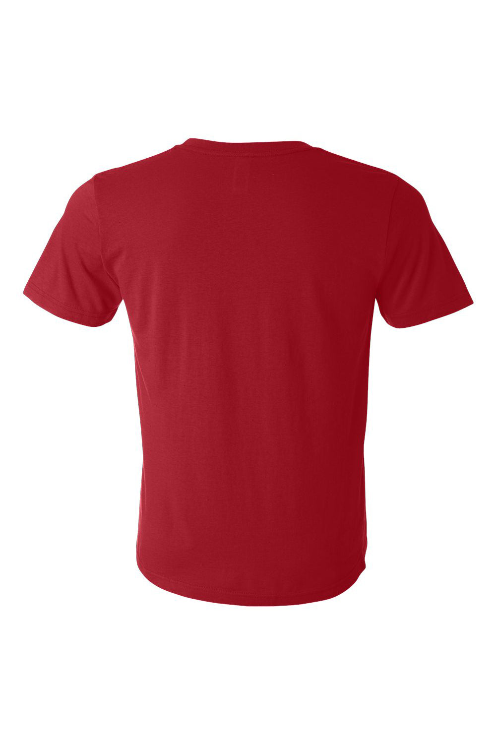 Bella + Canvas BC3650/3650 Mens Short Sleeve Crewneck T-Shirt Red Flat Back