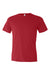 Bella + Canvas BC3650/3650 Mens Short Sleeve Crewneck T-Shirt Red Flat Front