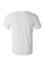 Bella + Canvas BC3650/3650 Mens Short Sleeve Crewneck T-Shirt White Flat Back