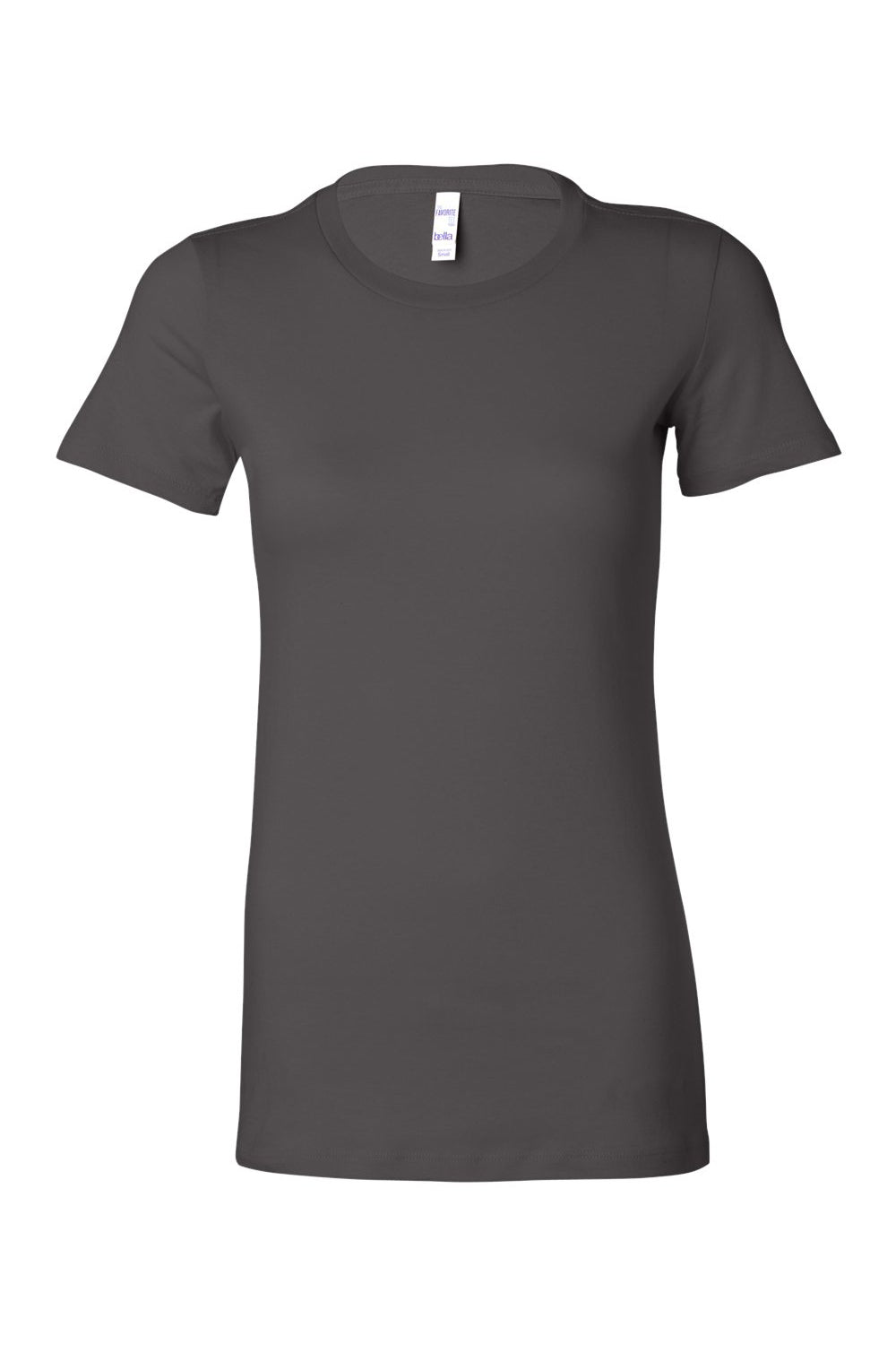 Bella + Canvas BC6004/6004 Womens The Favorite Short Sleeve Crewneck T-Shirt Asphalt Grey Flat Front