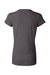 Bella + Canvas B6005/6005 Womens Jersey Short Sleeve V-Neck T-Shirt Heather Dark Grey Flat Back