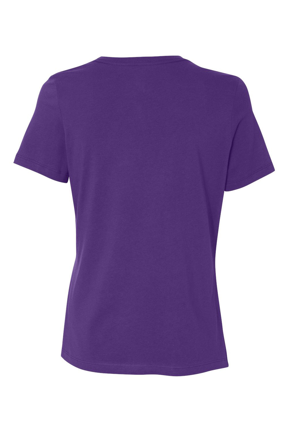 Bella + Canvas BC6400/B6400/6400 Womens Relaxed Jersey Short Sleeve Crewneck T-Shirt Team Purple Flat Back