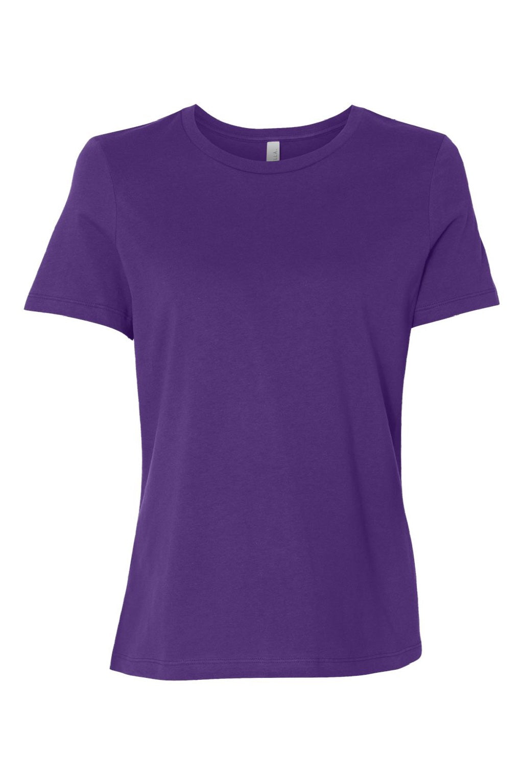 Bella + Canvas BC6400/6400 Womens Relaxed Jersey Short Sleeve Crewneck T-Shirt Team Purple Flat Front