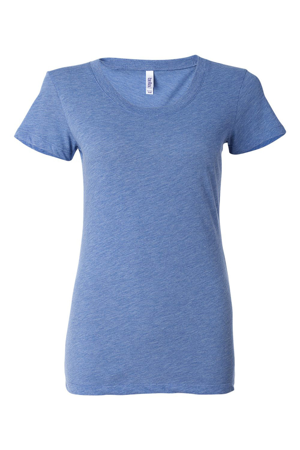 Bella + Canvas BC8413/B8413/8413 Womens Short Sleeve Crewneck T-Shirt Blue Flat Front