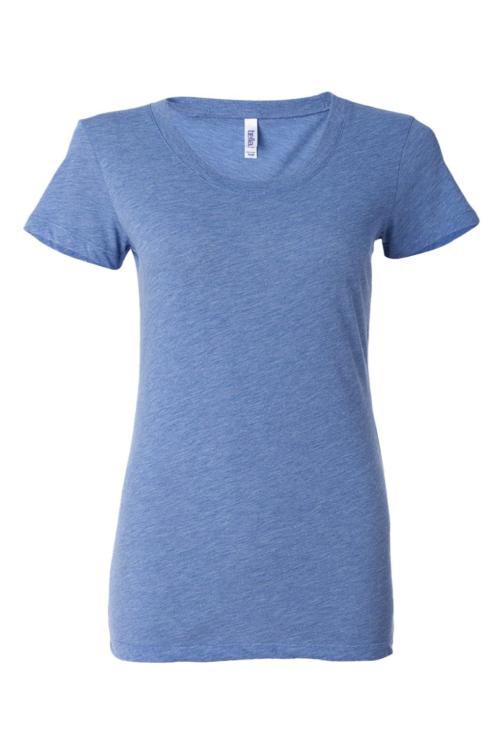 Bella + Canvas BC8413/8413 Womens Short Sleeve Crewneck T-Shirt Blue Flat Front
