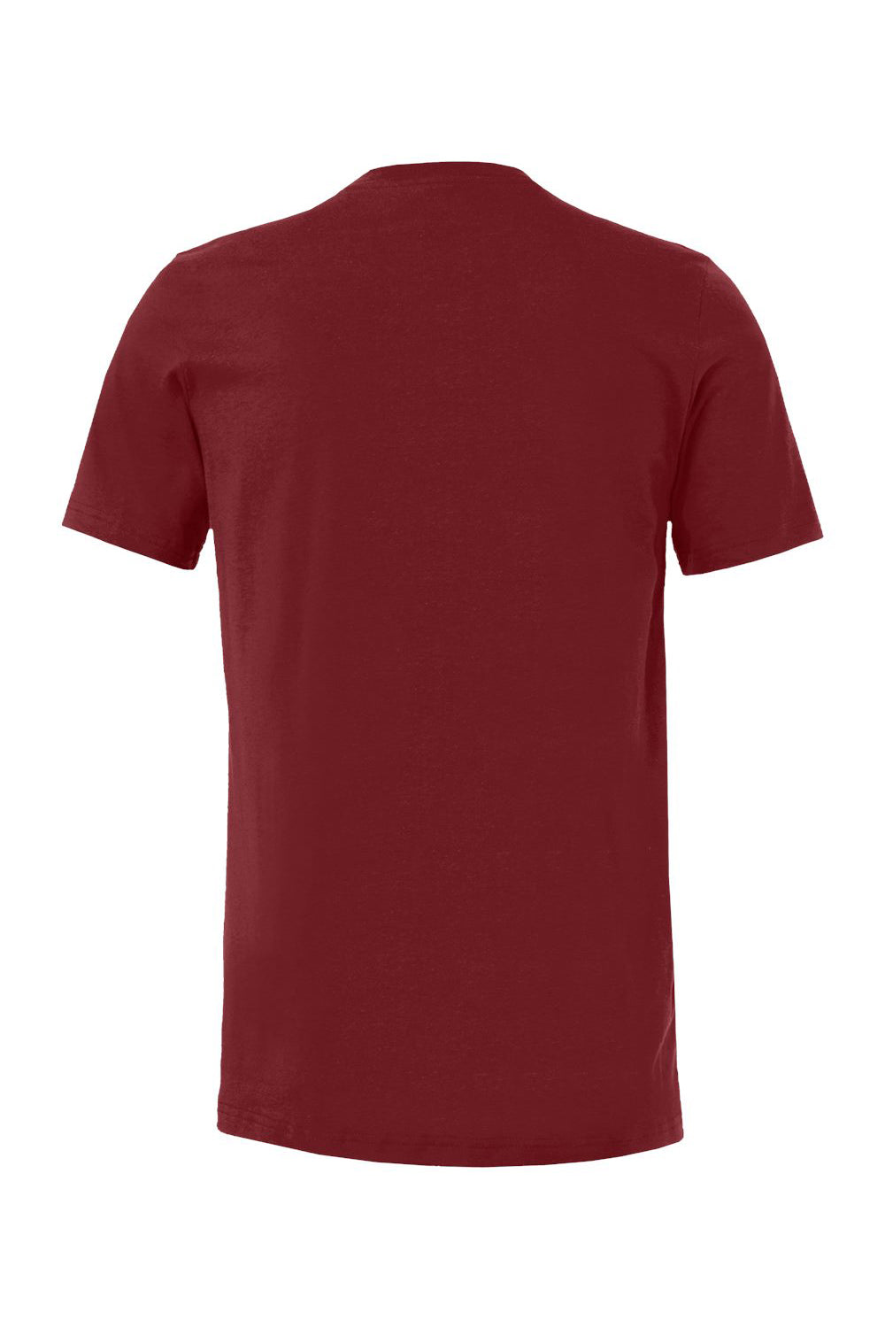 Bella + Canvas BC3001/3001C Mens Jersey Short Sleeve Crewneck T-Shirt Cardinal Red Flat Back