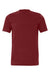 Bella + Canvas BC3001/3001 Mens Jersey Short Sleeve Crewneck T-Shirt Cardinal Red Flat Front