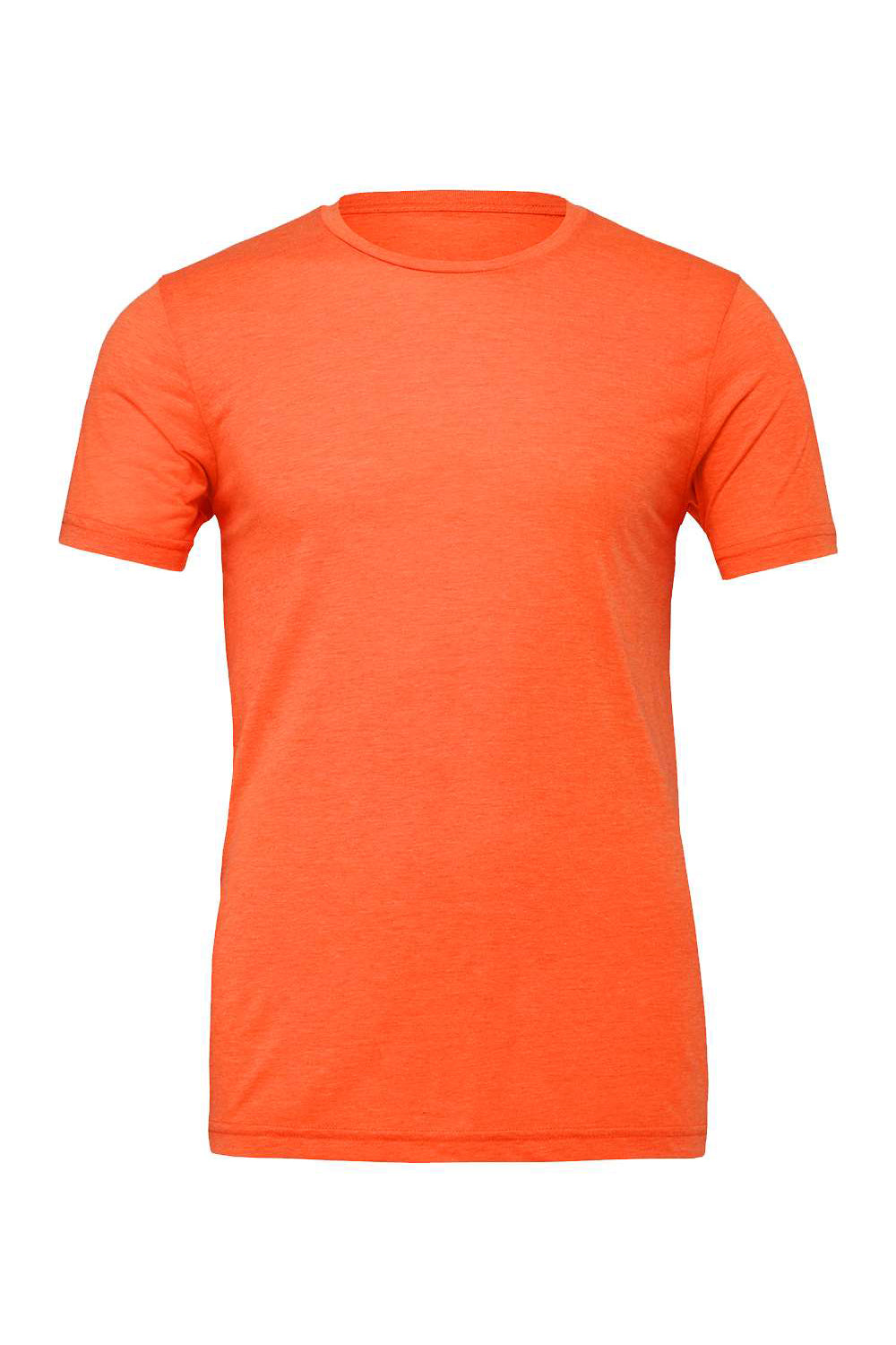 Bella + Canvas BC3001/3001C Mens Jersey Short Sleeve Crewneck T-Shirt Orange Flat Front
