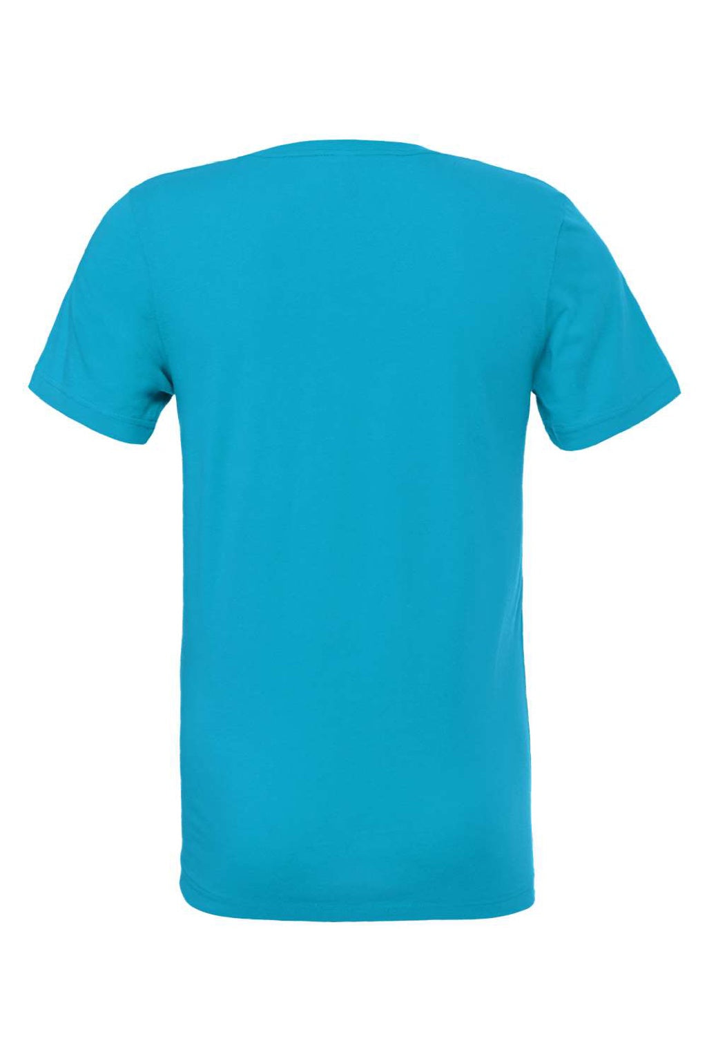 Bella + Canvas BC3001/3001 Mens Jersey Short Sleeve Crewneck T-Shirt Aqua Blue Flat Back