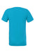 Bella + Canvas BC3001/3001 Mens Jersey Short Sleeve Crewneck T-Shirt Aqua Blue Flat Back