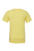Bella + Canvas BC3001/3001 Mens Jersey Short Sleeve Crewneck T-Shirt Yellow Flat Back