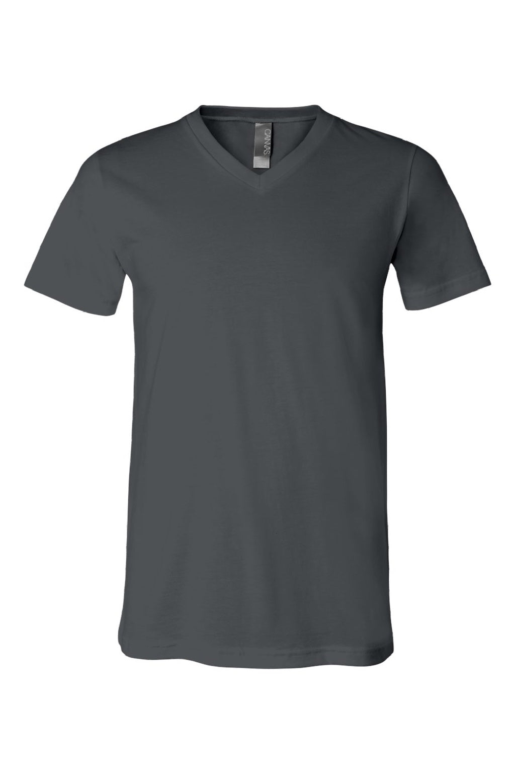 Bella + Canvas BC3005/3005 Mens Jersey Short Sleeve V-Neck T-Shirt Asphalt Grey Flat Front