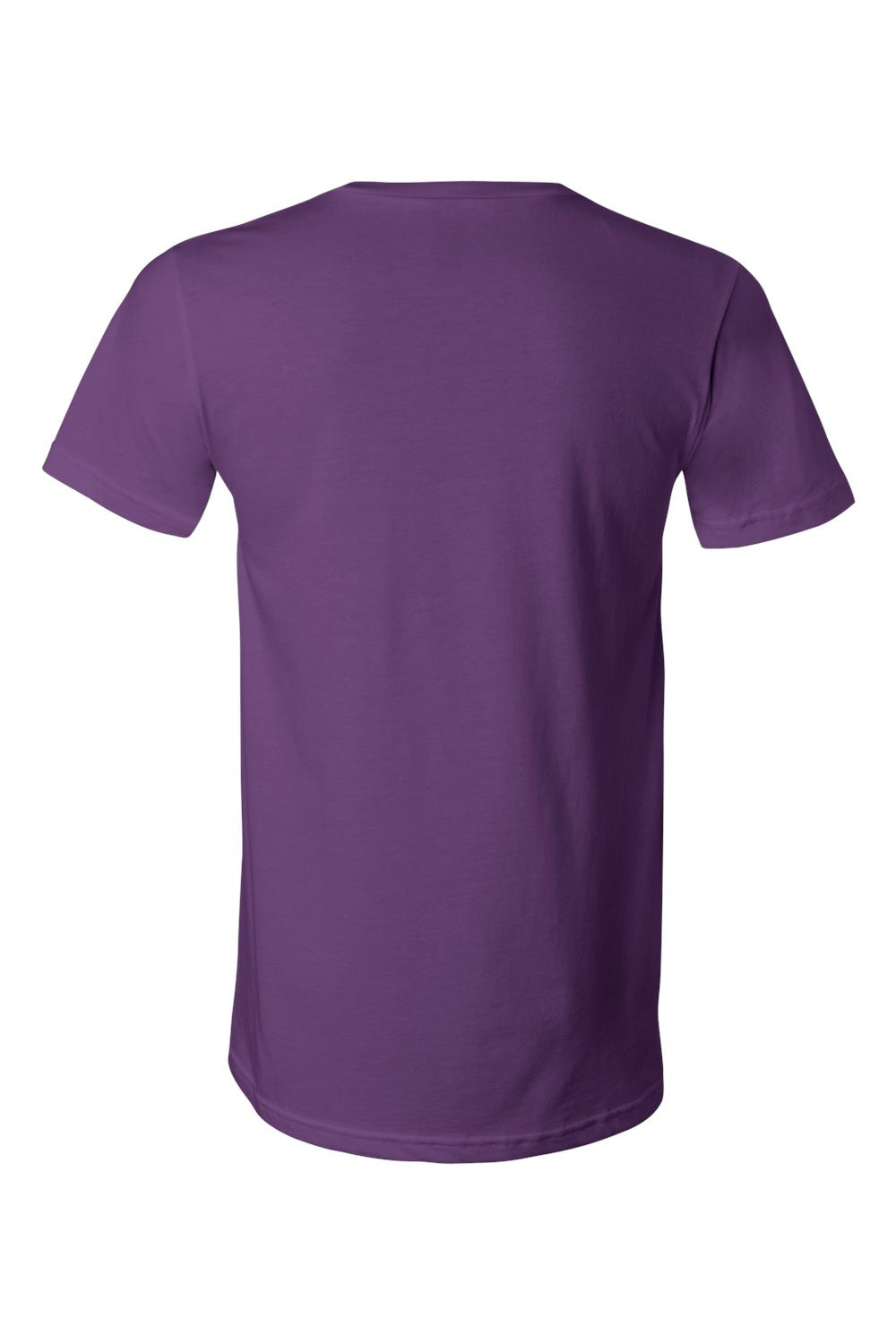 Bella + Canvas BC3005/3005/3655C Mens Jersey Short Sleeve V-Neck T-Shirt Team Purple Flat Back