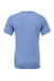 Bella + Canvas BC3413/3413C/3413 Mens Short Sleeve Crewneck T-Shirt Blue Flat Back