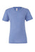 Bella + Canvas BC3413/3413C/3413 Mens Short Sleeve Crewneck T-Shirt Blue Flat Front
