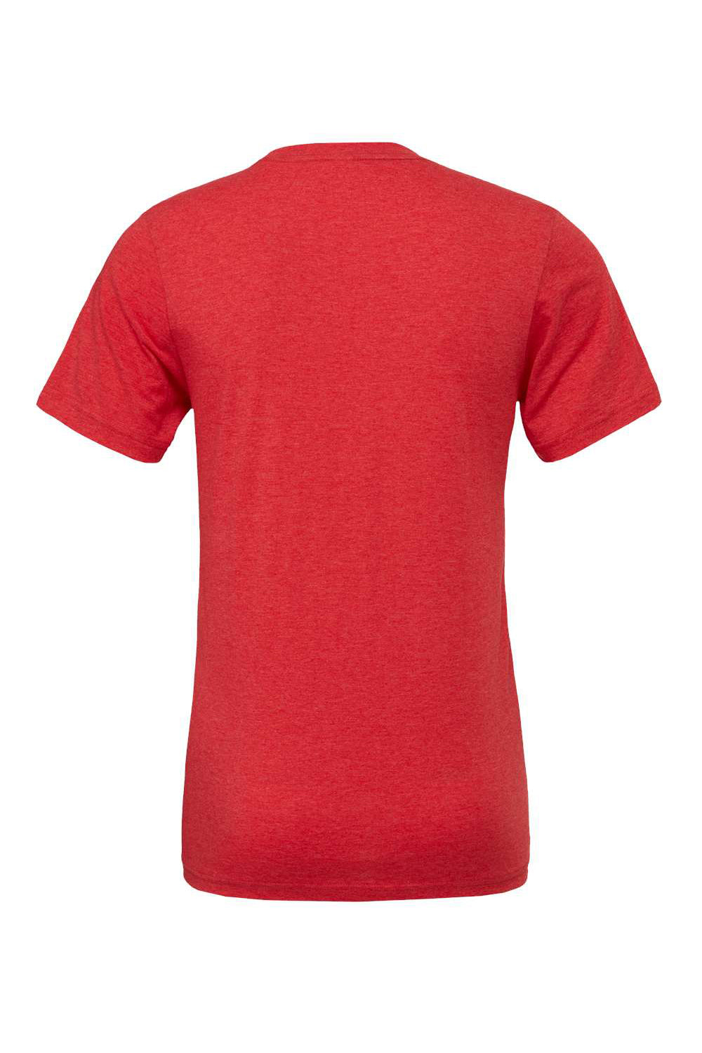 Bella + Canvas BC3413/3413C/3413 Mens Short Sleeve Crewneck T-Shirt Red Flat Back