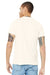 Bella + Canvas BC3413/3413C/3413 Mens Short Sleeve Crewneck T-Shirt Solid Natural Model Back
