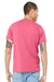 Bella + Canvas BC3413/3413C/3413 Mens Short Sleeve Crewneck T-Shirt Charity Pink Model Back