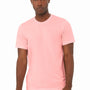 Bella + Canvas Mens Short Sleeve Crewneck T-Shirt - Pink