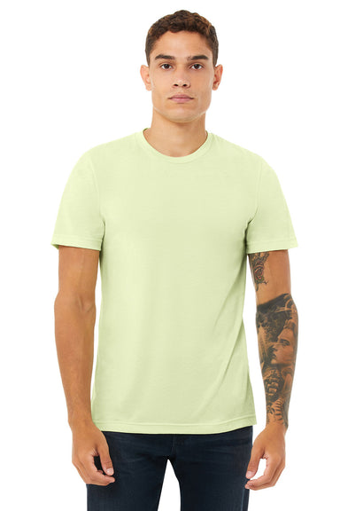 Bella + Canvas BC3413/3413C/3413 Mens Short Sleeve Crewneck T-Shirt Spring Green Model Front