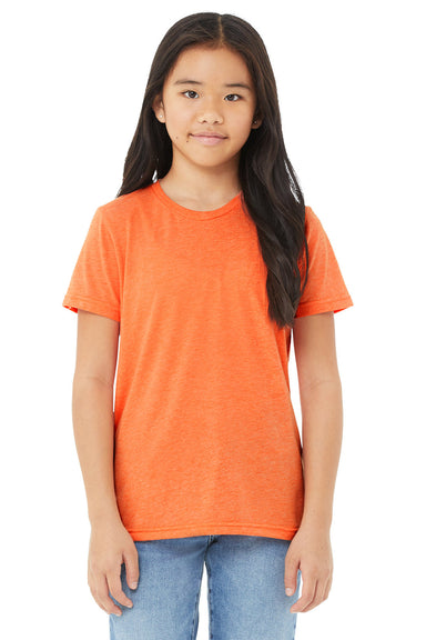 Bella + Canvas 3413Y Youth Short Sleeve Crewneck T-Shirt Orange Model Front