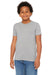 Bella + Canvas 3413Y Youth Short Sleeve Crewneck T-Shirt Athletic Grey Model Front