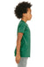 Bella + Canvas 3413Y Youth Short Sleeve Crewneck T-Shirt Kelly Green Model Side
