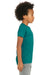 Bella + Canvas 3413Y Youth Short Sleeve Crewneck T-Shirt Teal Green Model Side