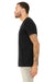 Bella + Canvas BC3415/3415C/3415 Mens Short Sleeve V-Neck T-Shirt Heather Black Model Side