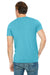 Bella + Canvas BC3415/3415C/3415 Mens Short Sleeve V-Neck T-Shirt Aqua Blue Model Back