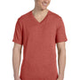Bella + Canvas Mens Short Sleeve V-Neck T-Shirt - Clay Red
