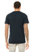 Bella + Canvas BC3415/3415C/3415 Mens Short Sleeve V-Neck T-Shirt Solid Navy Blue Model Back