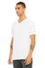 Bella + Canvas BC3415/3415C/3415 Mens Short Sleeve V-Neck T-Shirt Solid White Model 3Q