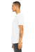 Bella + Canvas BC3415/3415C/3415 Mens Short Sleeve V-Neck T-Shirt Solid White Model Side