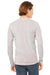 Bella + Canvas 3425 Mens Jersey Long Sleeve V-Neck T-Shirt White Fleck Model Back