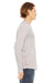 Bella + Canvas 3425 Mens Jersey Long Sleeve V-Neck T-Shirt White Fleck Model Side