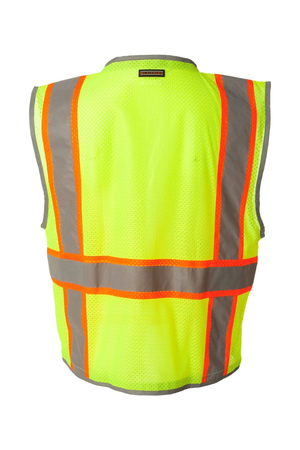 Kishigo 1510-1511 Unisex Premium Brilliant Series Heavy Duty Class 2 Vest Lime Green Flat Back